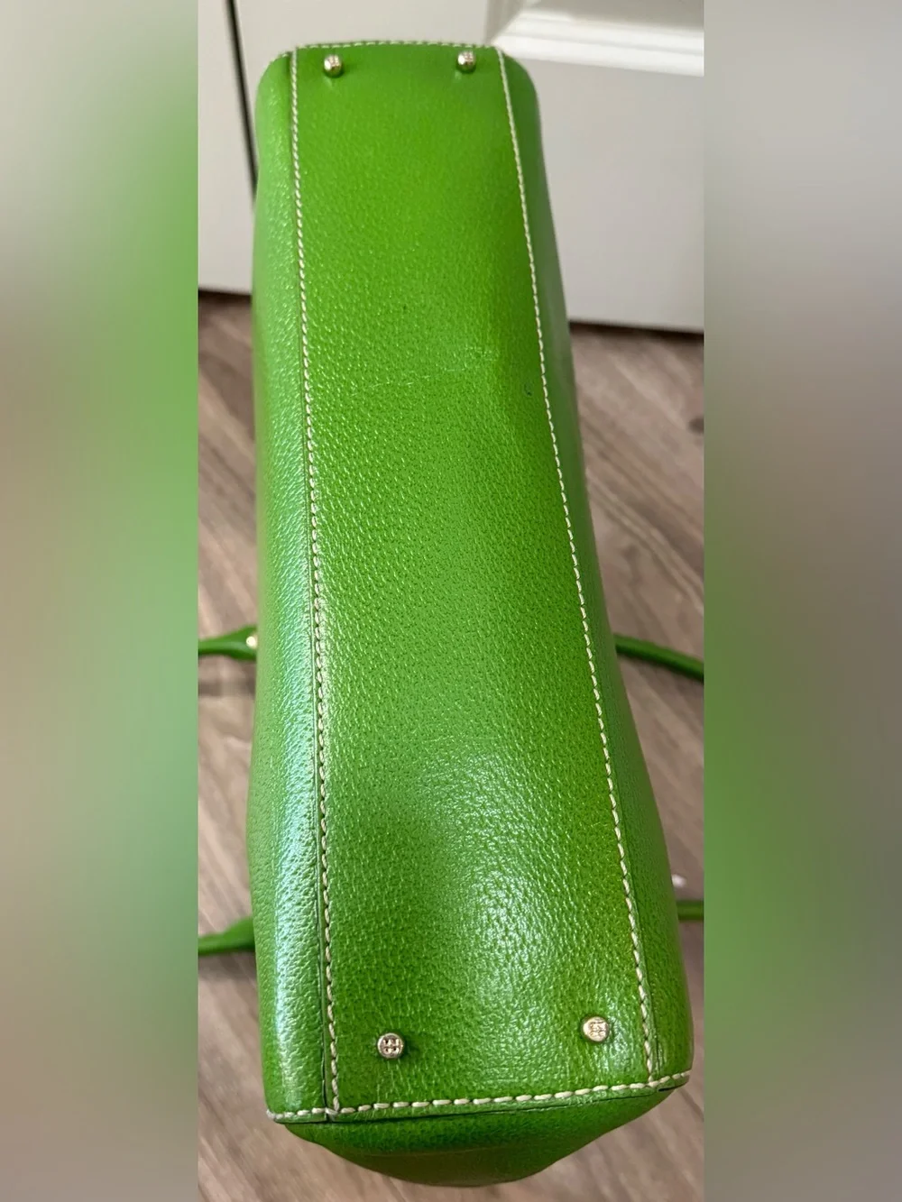 Kate Spade Kelly Green Leather Tote Vintage